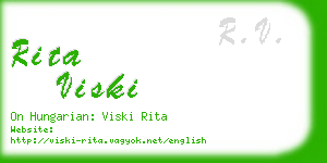 rita viski business card